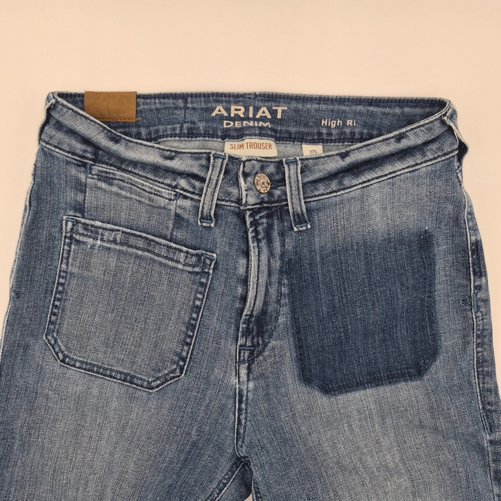 Ariat Denim High Rise Slim Trouser Jeans Alabama Wash Vivianne 27S 10037944 - Picture 2 of 7